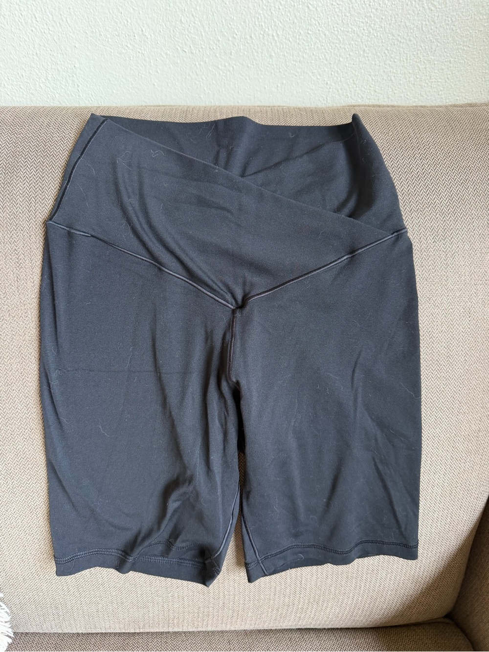 aerie Black Real Me Hi-Waist Bike Short